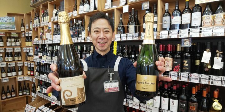 シャンパーニュ カナール・レオニー・ブリュット と クレマンダルザス・ブリュット・キュヴェ・マネキネコ